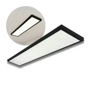 LED Panel 30x120 - 4000K - 4000lm - 40W - LITE - Indbygget Ramme - Sort