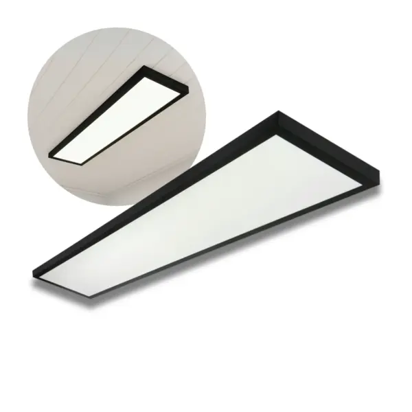 LED Panel 30x120 - 4000K - 4000lm - 40W - LITE - Indbygget Ramme - Sort