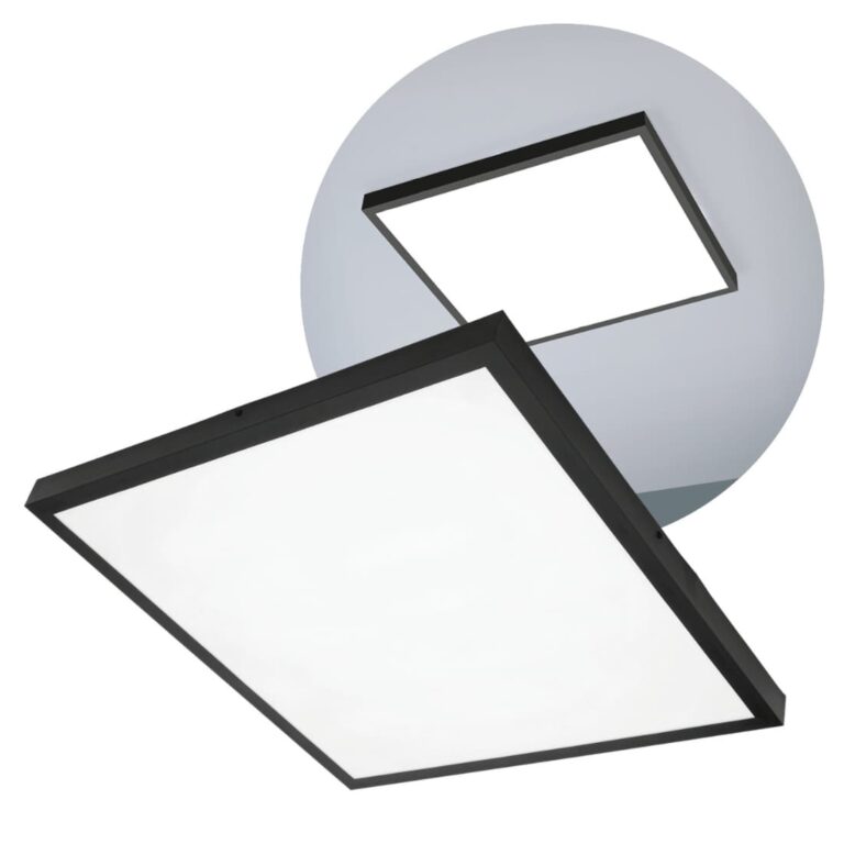 LED Panel 60x60 - 4000K - 3960lm - 36W - BRISBANE - Indbygget Ramme - Sort