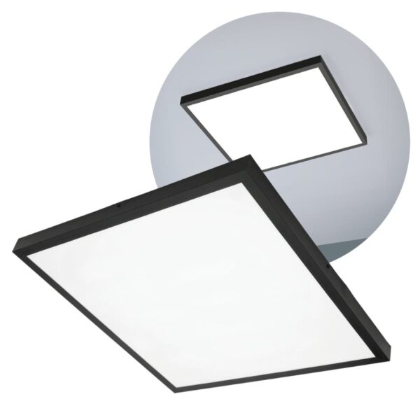 LED Panel 60x60 - Indbygget Ramme - 4000K - 3960lm - 36W - EZON - Sort