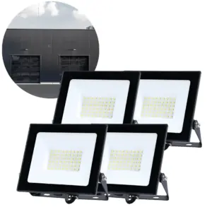 LED Projektør - 4-Pak - 50W - 4270lm - 6500K - IP65