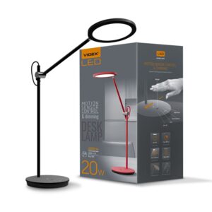 LED Skrivebordslampe 20W Neutral Hvid Sort.