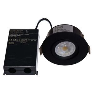 LED Spot | Low Profile 30mm | Mat Sort | Dæmpbar | 3000K | 6W | 480 lm