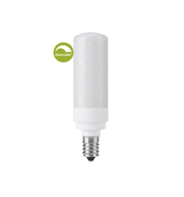 LED T28 rørpære 9W E14 opal, dæmpbar