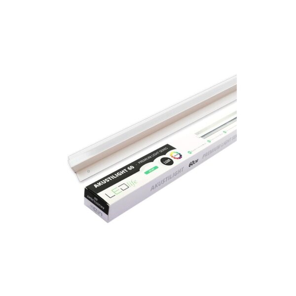 LED Troldtekt Skinne 60 cm - 19W, Akustilight, Planforsænket, 24V