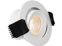 LED-downlight Optic XS Tilt Hvid 3000K, 230lm, Ra>95, 45° spredning, tilt 20°, 4W, IP44. Fasedæmpbar 230V-driver