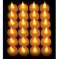 LED fyrfadslys, 24 stk, hvid