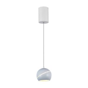 LED lampe - Ø12cm, Hvid, flot loftlampe, inkl. ophæng