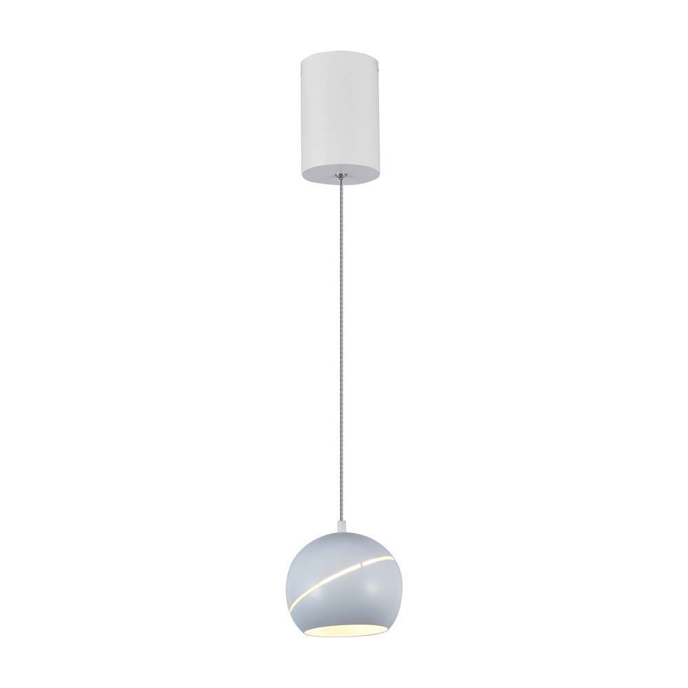 LED lampe - Ø12cm, Hvid, flot loftlampe, inkl. ophæng