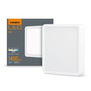 LED loftlampe firkantet 18W - neutral hvid