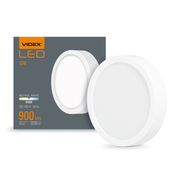 LED loftlampe rund 12W - neutral hvid.