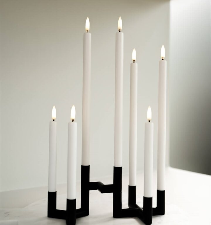 LED mini stagelys, Nordic White, Smooth, 2-pak, 1,3x25cm