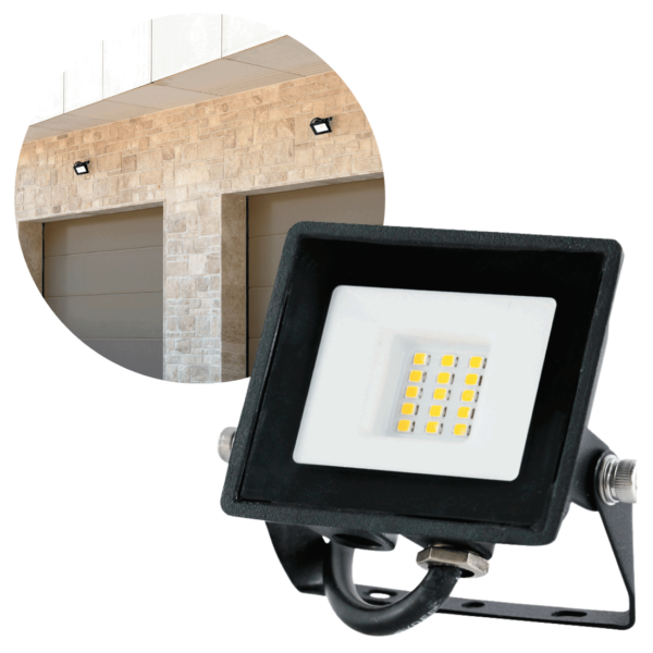 LED projektør - 10W - 735lm - 6500K - IP65