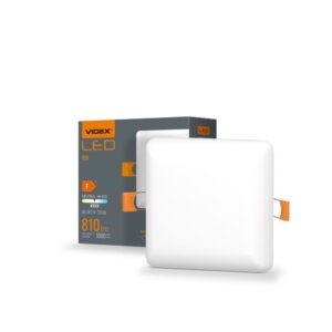 LED rammeløs downlight 9W - firkantet, neutral hvid