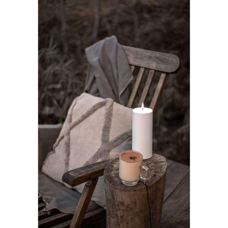 LED-stubstearinlys til udendørs brug, 8,4 x 20 cm, hvid – Uyuni Lighting - Terrasse - Plastik