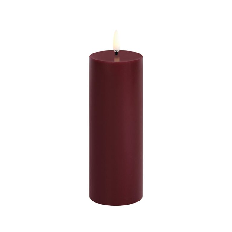 LED-stumpelys 5,8 x 15,2 cm vinrød/glat – Uyuni Lighting - Stue - Andet