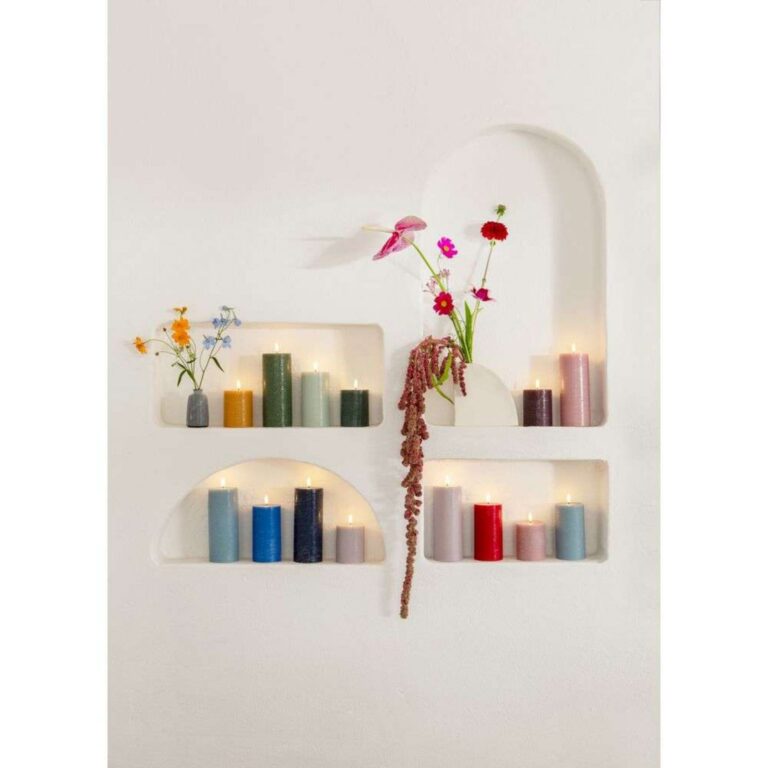 LED-stumplys, 10 cm, olivengrøn, ægte voks – Uyuni Lighting - Stue - Andet
