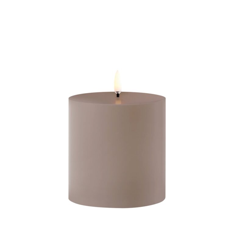 LED-udendørs blokstearinlys, 10 cm, sandsten – Uyuni Lighting - Terrasse - Plastik