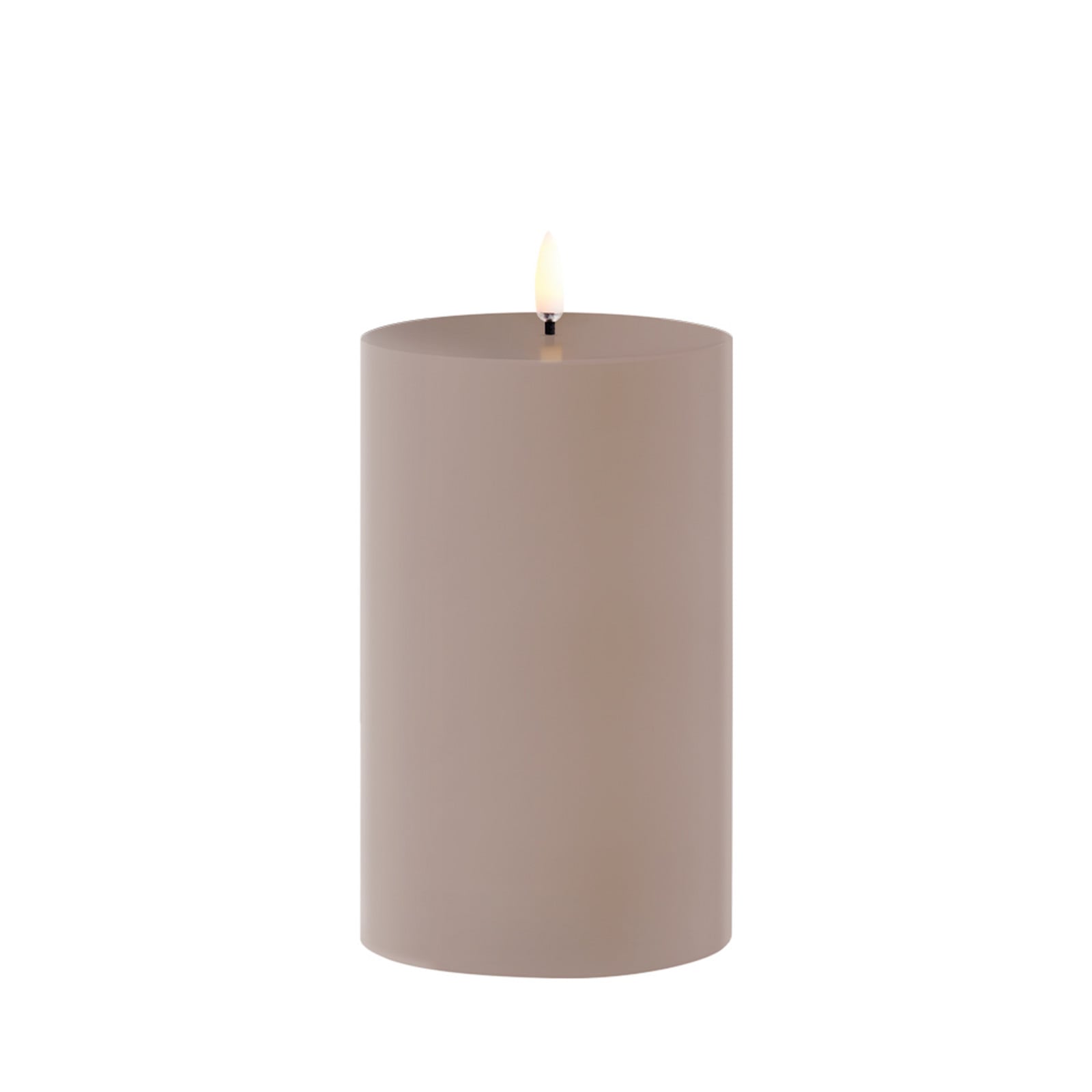 LED-udendørs cylinderformet stearinlys, 15 cm, sandsten – Uyuni Lighting - Terrasse - Plastik