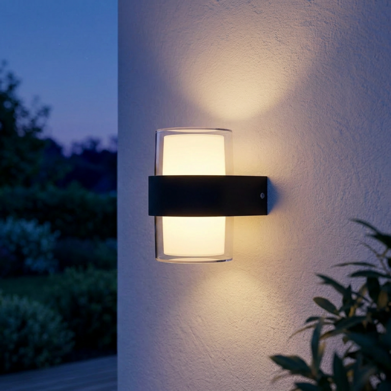 LED væglampe med op/ned lys - 9W, IP65, udendørs