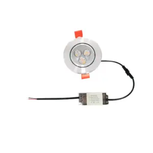LEDlife 3W indbygningsspot - Hul: Ø7-8 cm, Mål: Ø8,4 cm, 4 cm høj, dæmpbar, 12V/24V