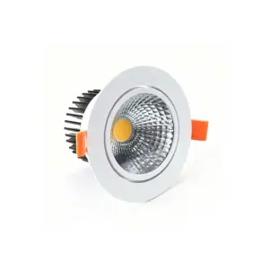 LEDlife 3W indbygningsspot - Hul: Ø7,5 cm, Mål: Ø8,5 cm, hvid kant, dæmpbar, 12V/24V