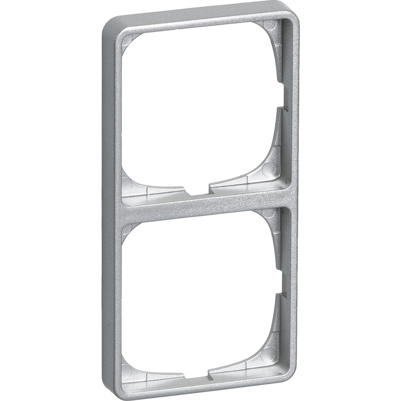 LK Fuga Baseline 50 ramme, 2x1 modul, metallic