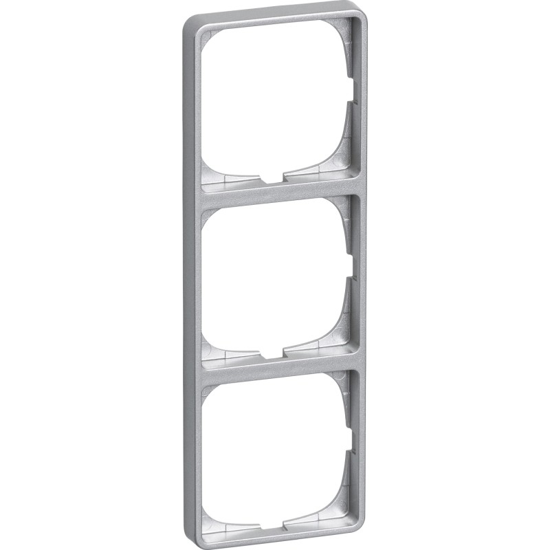 LK Fuga Baseline 50 ramme, 3 modul, metallic