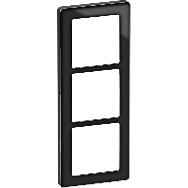LK Fuga Pure 66 designramme, 3 modul, sort