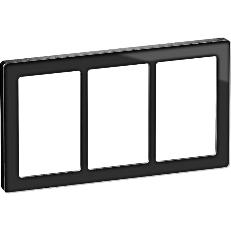 LK Fuga Pure 66 designramme, 3x1,5 modul, sort