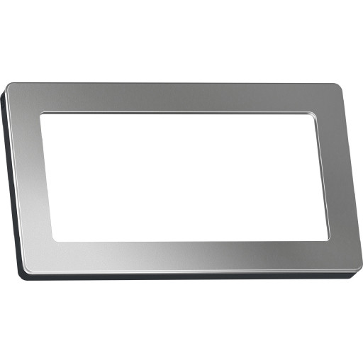 LK Fuga Pure 66 glasramme, 1x2 modul, stål