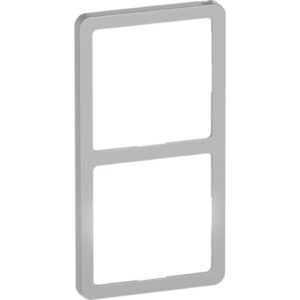 LK Fuga Slim designramme, 2x1 modul, stålmetallic
