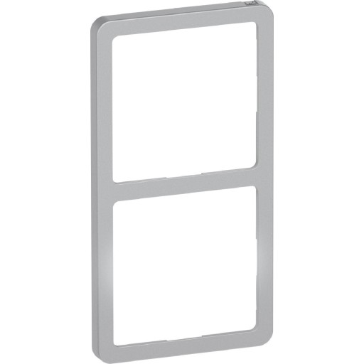 LK Fuga Slim designramme, 2x1 modul, stålmetallic