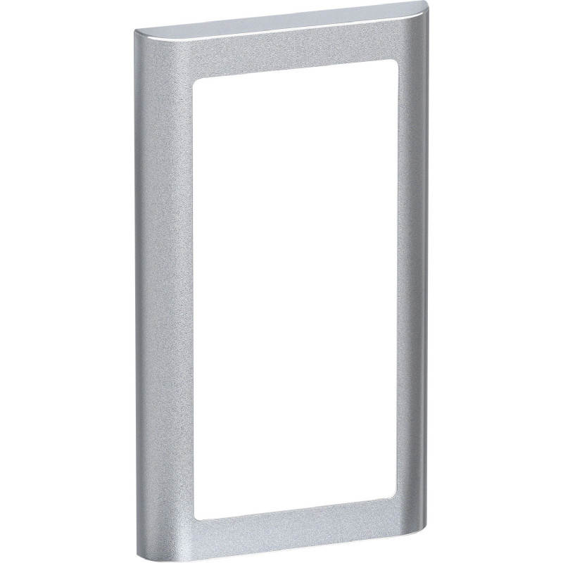 LK Fuga Soft 63 ramme, 1x2 modul, lodret, metallic
