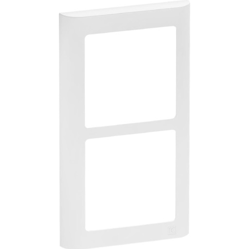 LK Fuga Soft 63 ramme, 2x1 modul, lodret, hvid