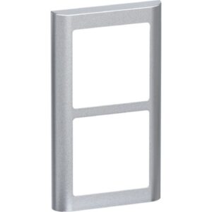 LK Fuga Soft 63 ramme, 2x1 modul, lodret, metallic