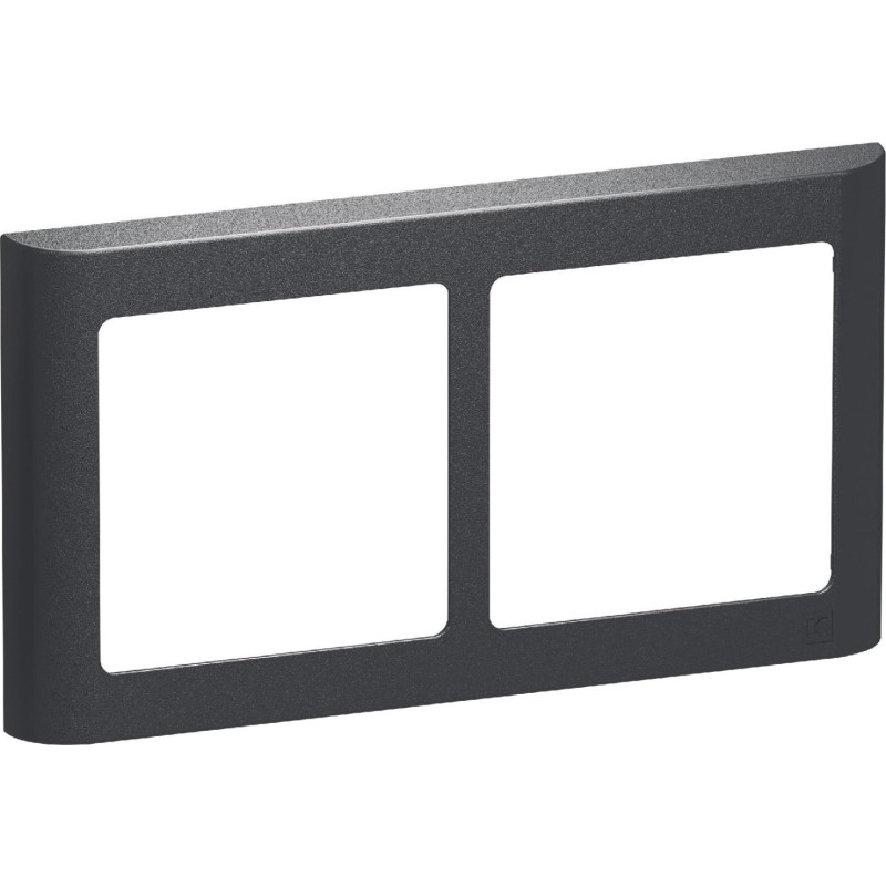 LK Fuga Soft 63 ramme, 2x1 modul, vandret, koksgrå