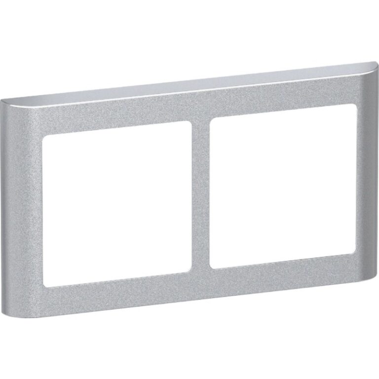 LK Fuga Soft 63 ramme, 2x1 modul, vandret, metallic