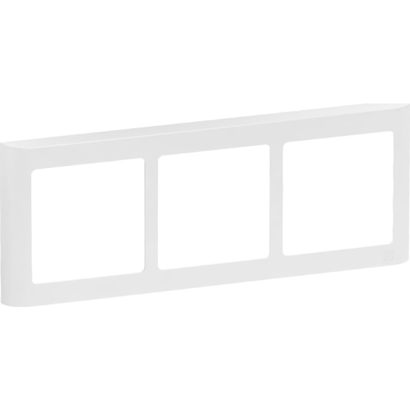 LK Fuga Soft 63 ramme, 3x1 modul, vandret, hvid
