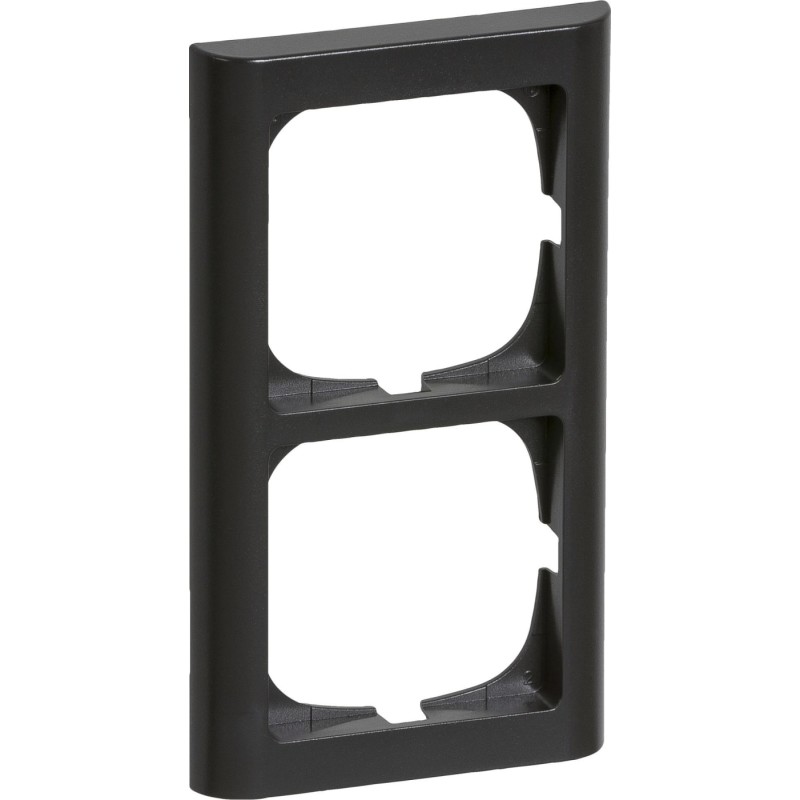 LK Fuga Softline 63 ramme, 2x1 modul, lodret, koksgrå