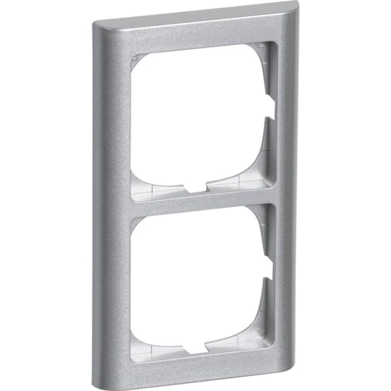LK Fuga Softline 63 ramme, 2x1 modul, lodret, metallic