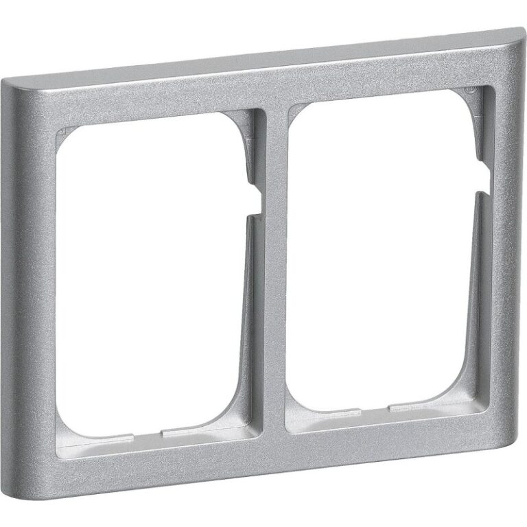 LK Fuga Softline 63 ramme, 2x1,5 modul, vandret, metallic