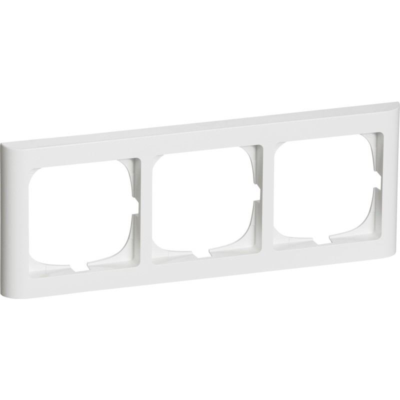 LK Fuga Softline 63 ramme, 3 modul, vandret, hvid