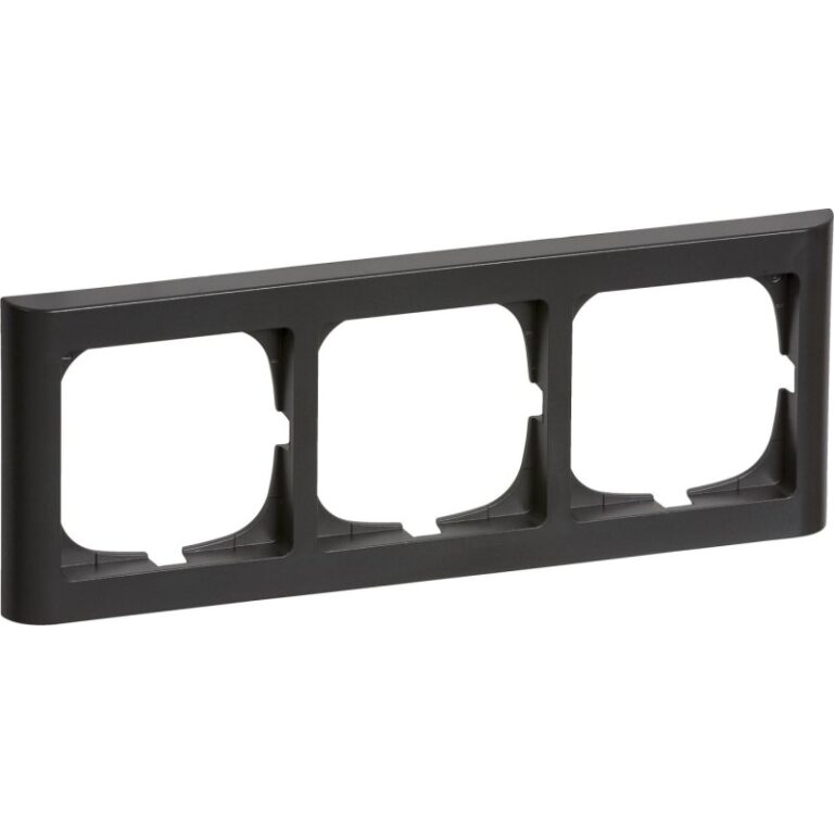 LK Fuga Softline 63 ramme, 3 modul, vandret, koksgrå