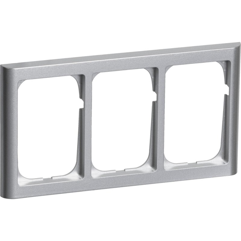 LK Fuga Softline 63 ramme, 3x1,5 modul, metallic