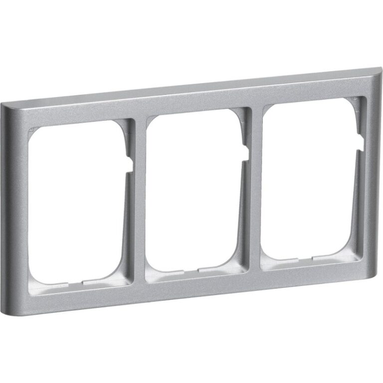 LK Fuga Softline 63 ramme, 3x1,5 modul, metallic