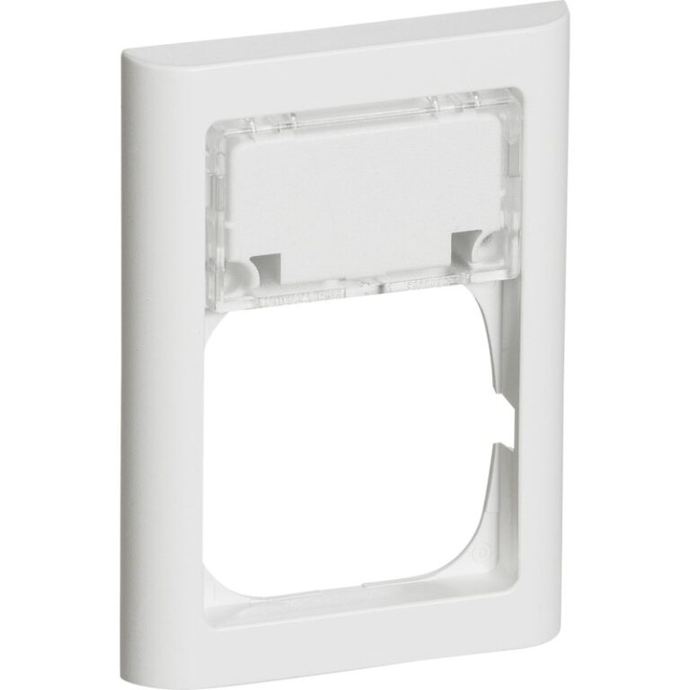 LK Fuga Softline 63 ramme med tekstmodul, 1,5 modul, hvid