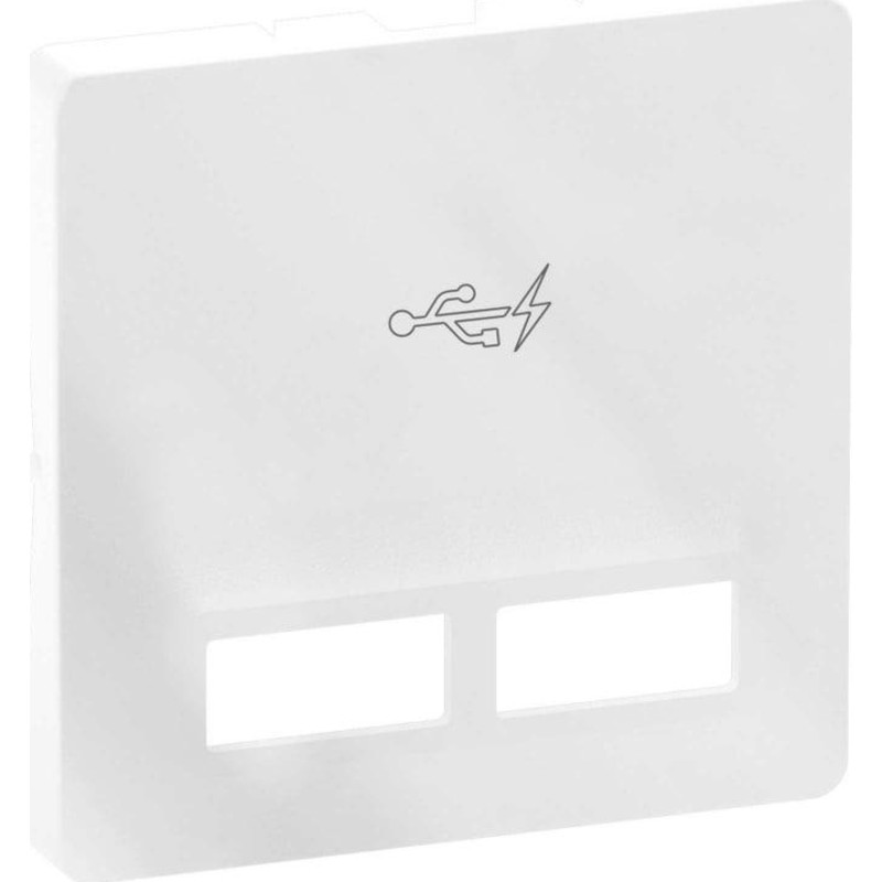LK Fuga afdækning for 2 x USB-lader, 1 modul, hvid