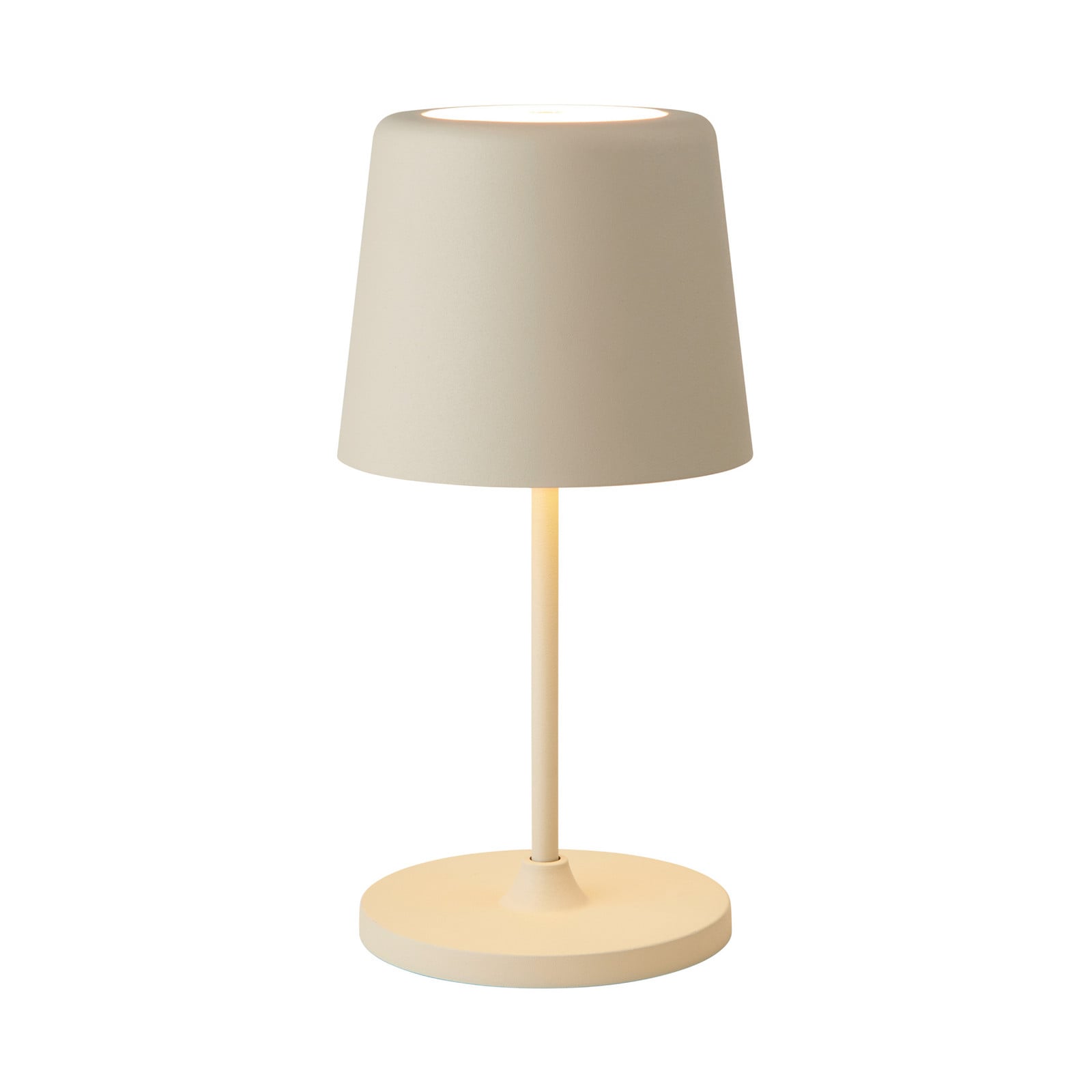 LUMEN LED-bordlampe med batteri, beige, 23 cm, IP44 – Halo Design - Stue - Moderne - Metal - Med én lyskilde