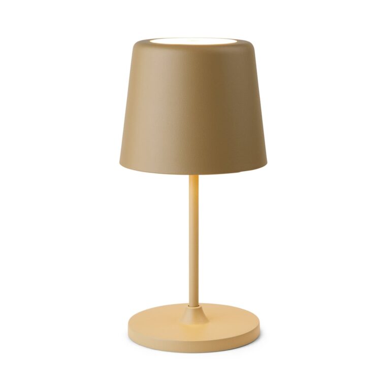 LUMEN LED-bordlampe med batteri, brun, 23 cm, IP44 – Halo Design - Stue - Moderne - Metal - Med én lyskilde